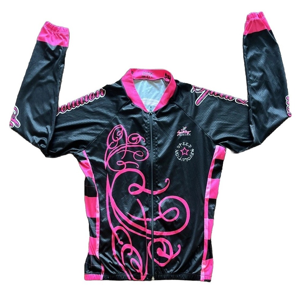 Luz Mery Tristan Skating Cycling Jersey L/S Full Zip Adult Size Large